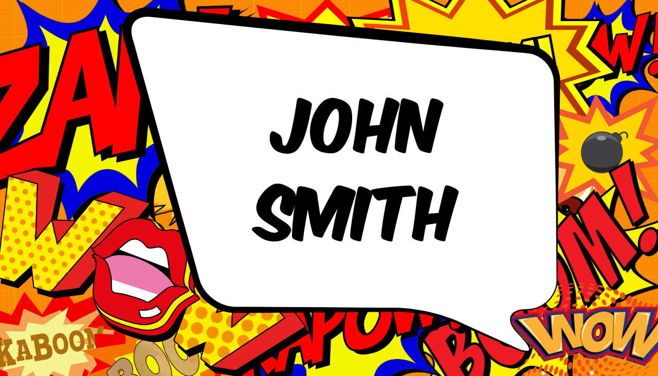 Business card pop art style