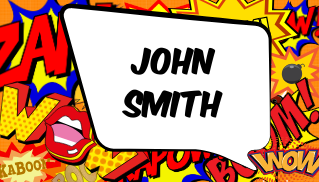 Business card pop art style