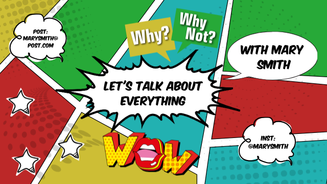 Youtube banner pop art style