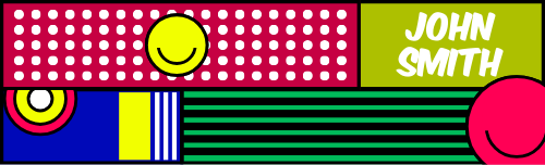 LinkedIN banner pop art style