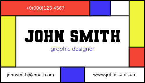 Business card bauhaus style