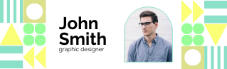 Linkedin banner bauhaus style
