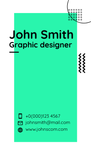 Business card memphis style (vertical)