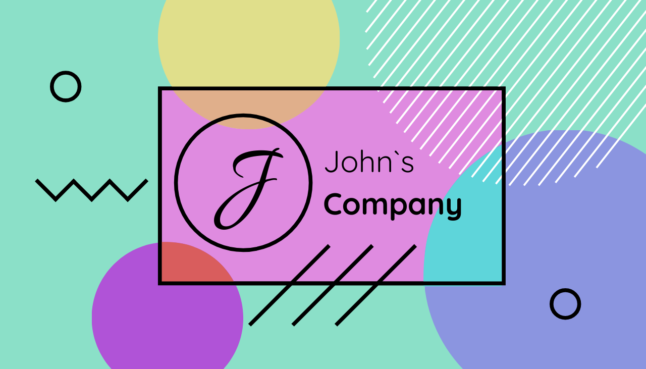 Business card memphis style