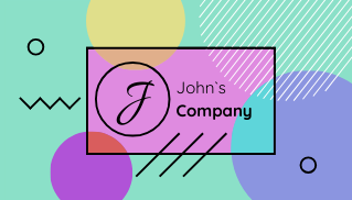 Business card memphis style