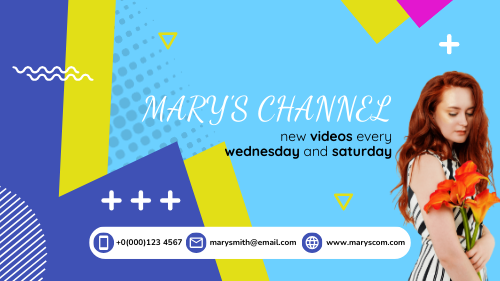 Youtube banner memphis style