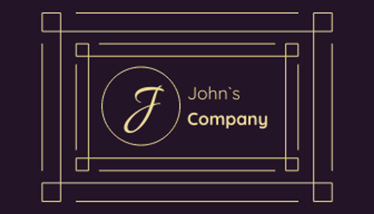 Business card art deco style