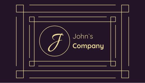 Business card art deco style
