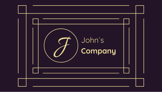 Business card art deco style