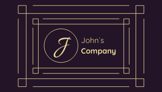 Business card art deco style