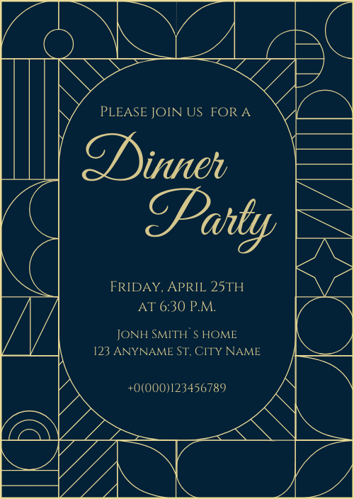 Invitation Art Deco style