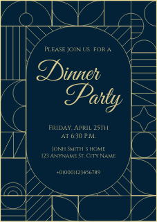Invitation Art Deco style