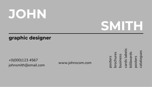 Business card swiss style