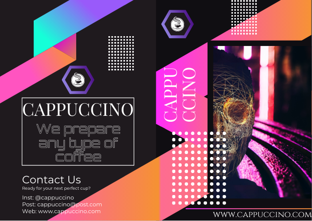 Brochure neon style