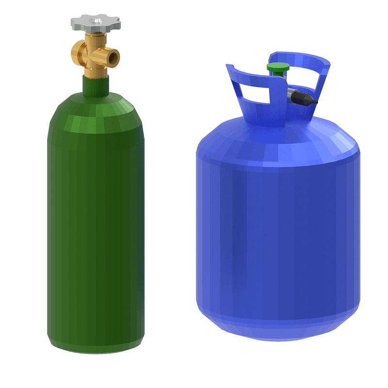 Helium and Oxygen tank 