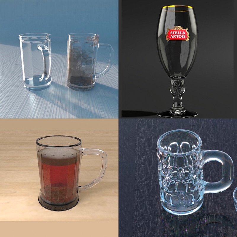 Beer Mugs and Glasses Set
