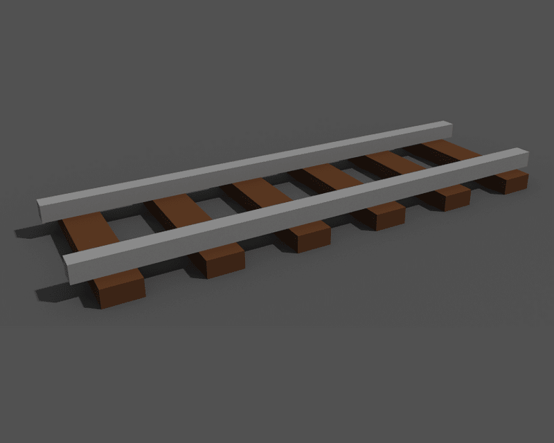 Railway track low poly