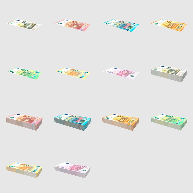 Set of Euro Bills