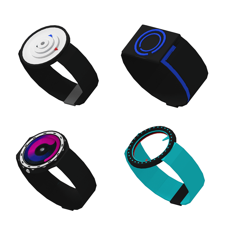 Set of Futuristic Watches