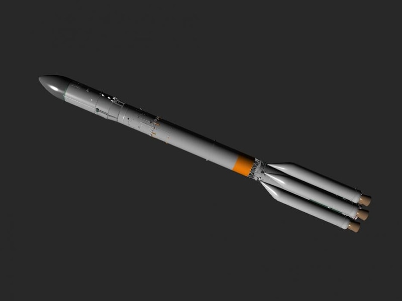 Russian Rocket Proton - Free 3d model on creazilla.com