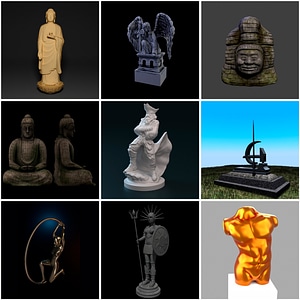 150+ Free Statues 3D Models