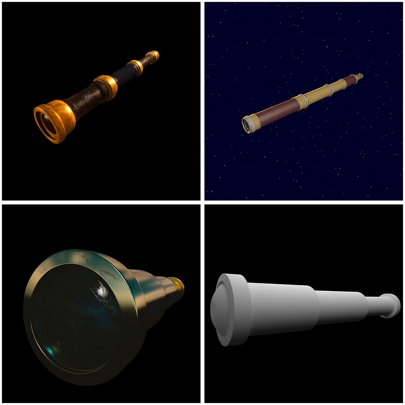 Telescopes - Free 3d model on creazilla.com