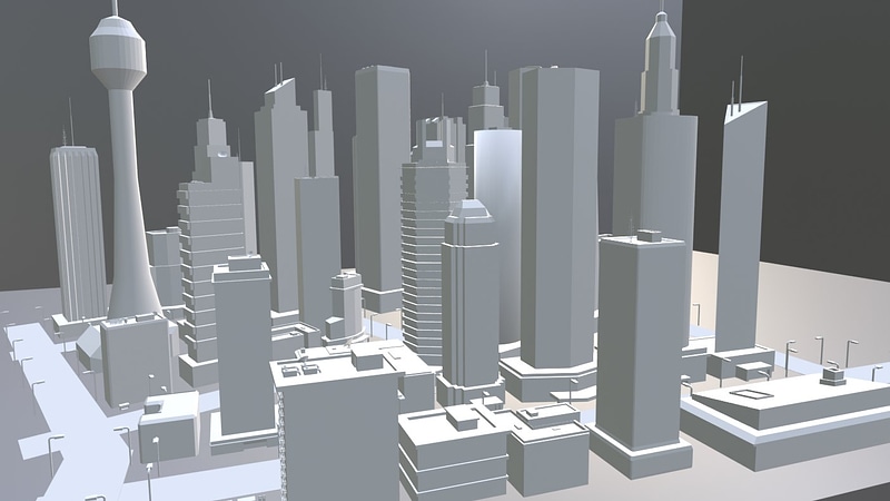 City - Free 3d model on creazilla.com