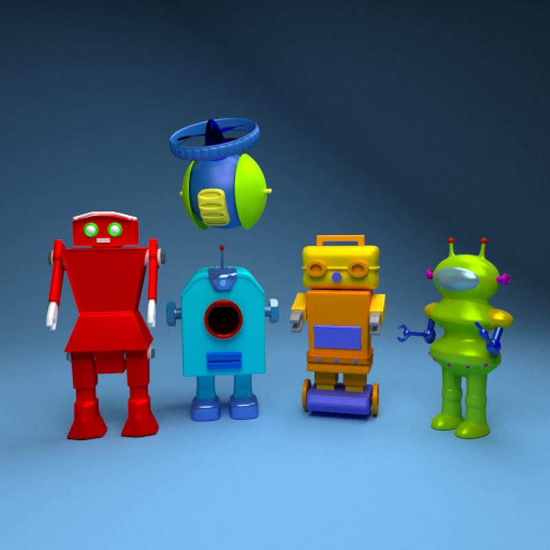 550+ Free Robot 3D Models