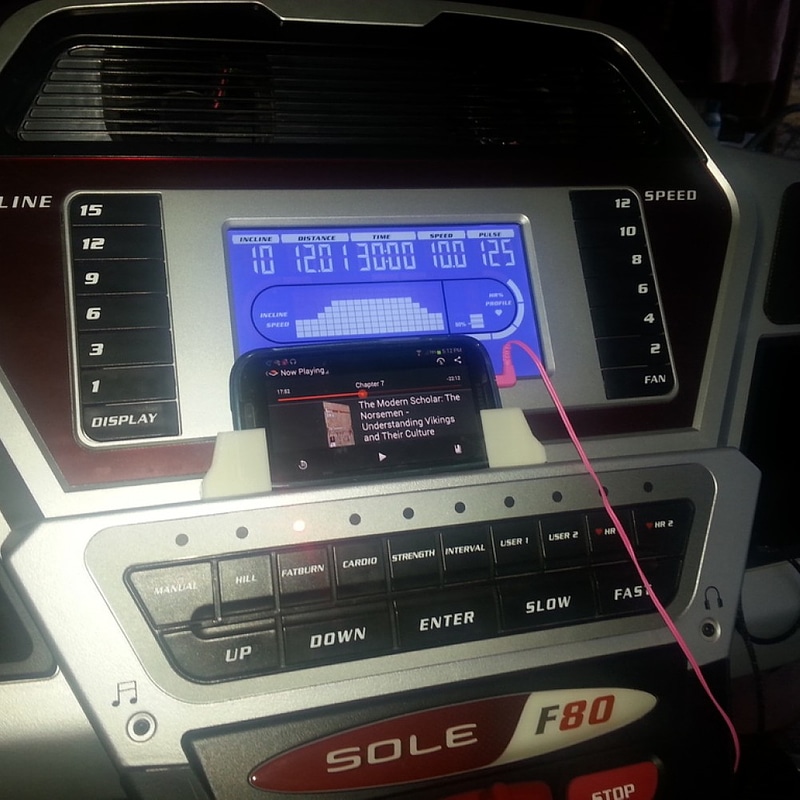 Universal treadmill phone mount