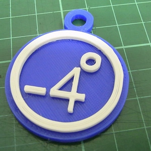 -4 degrees keyring