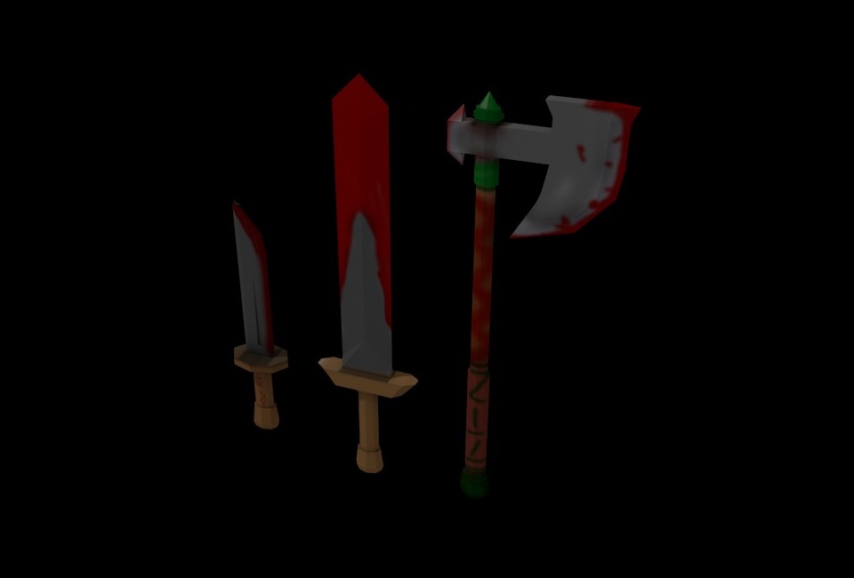 low poly axe, sword and knife.jpg