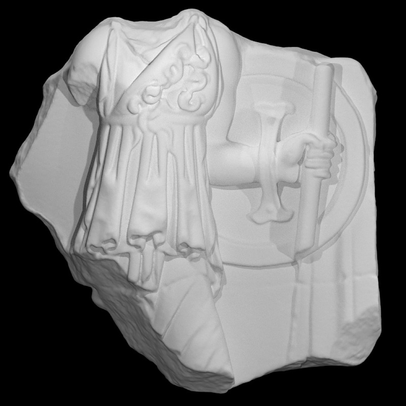 Minerva relief fragment
