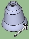 Bell shoot glass with hammer