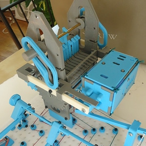 10-hook mechanical punch card reader
