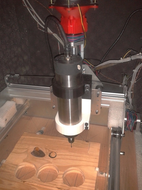 ShapeOko Chinese 1.5KW ER11 Spindle Mounts