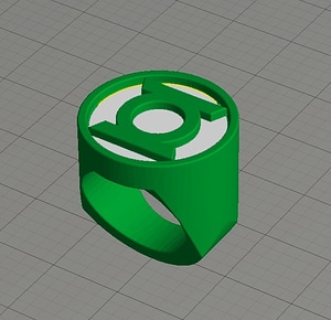 Dual Extrusion Green Lantern Ring