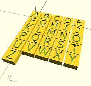 Parametric Letter Block