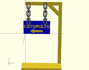 Sign for pointing a catapult