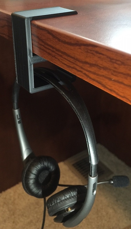 Under desk headphone holder (1 inch)