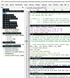 OpenSCAD syntax lexer for SynWrite