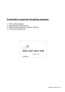 Contactless payment disabler
