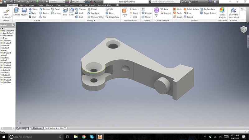 Prusa i3 HIC Top Extruder Lever