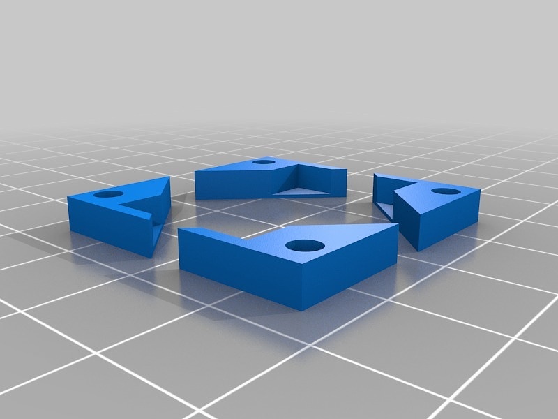 Prusa Mendel i2 Heated Bed Glass Corner Clips
