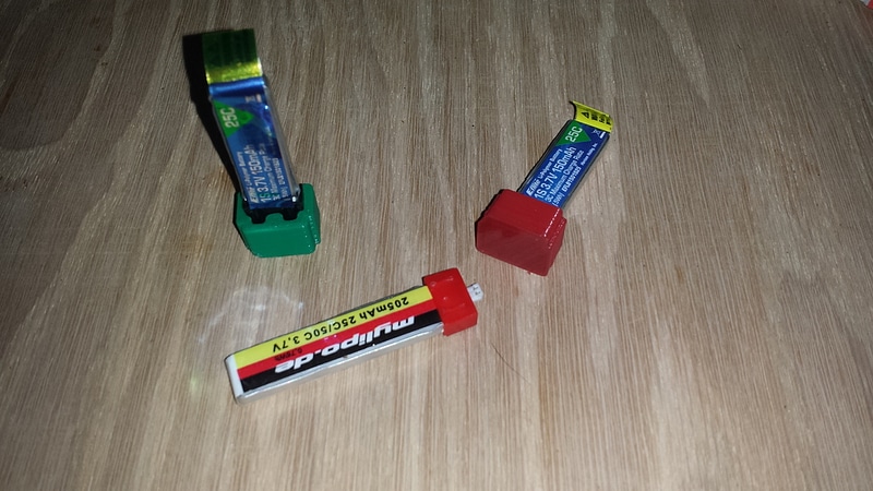 Li-Po Battery Caps For Blade Inductrix Tiny Whoop E-Flite 150 mAh & mylipo.de 205 mAh