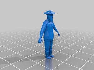 low poly man and old man