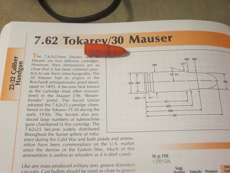7.62 Tokarev/.30 Mauser Snap Cap/Replica