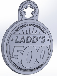 The Ladd's 500 medallion