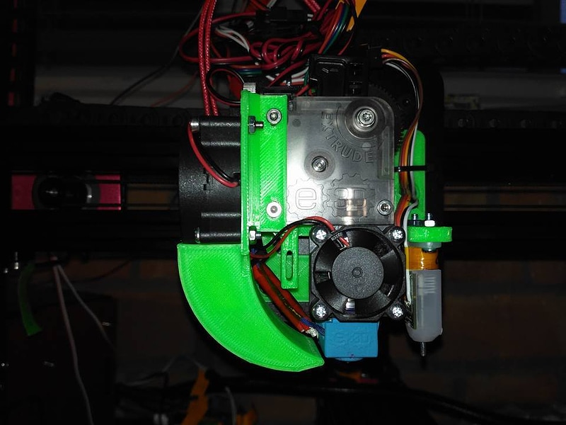 Titan extruder fan mount for GDT turbo blower