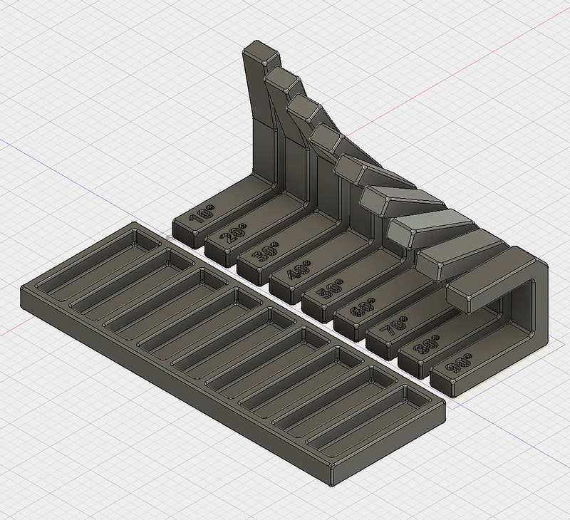 Overhang angle calibration benchmark test