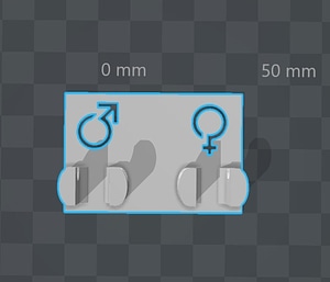 Double support à brosse à dents (homme & femme)